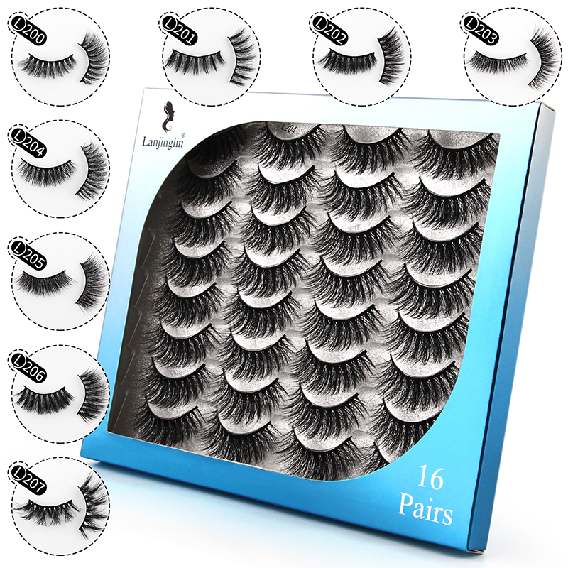 3D Mink False Eyelashes Wholesale Dramatic Long Wispies Fluffy Eyelash Full Strips Lashes Extension Makeup tool 16 Pairs Boxed
3D Mink False Eyelashes Wholesale Dramatic Long Wispies Fluffy Eyelash Full Strips Lashes Extension Makeup tool 16 Pairs Boxed