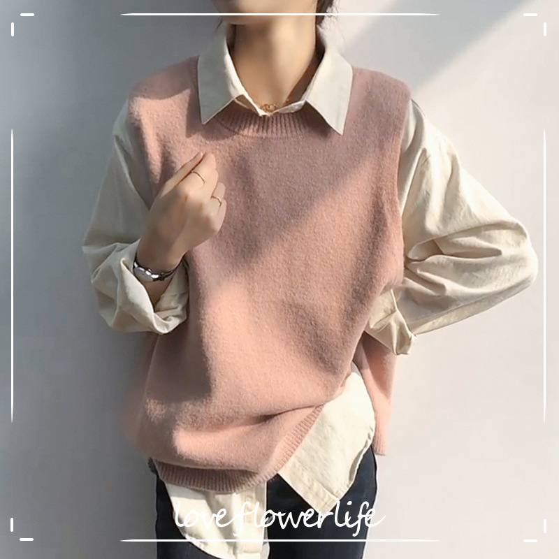 COZOK Spring Round Neck Solid Color Vest Sweater with Korean Knitted Vest Women Bx039 210521, Yellow
COZOK Spring Round Neck Solid Color Vest Sweater with Korean Knitted Vest Women Bx039 210521, Yellow