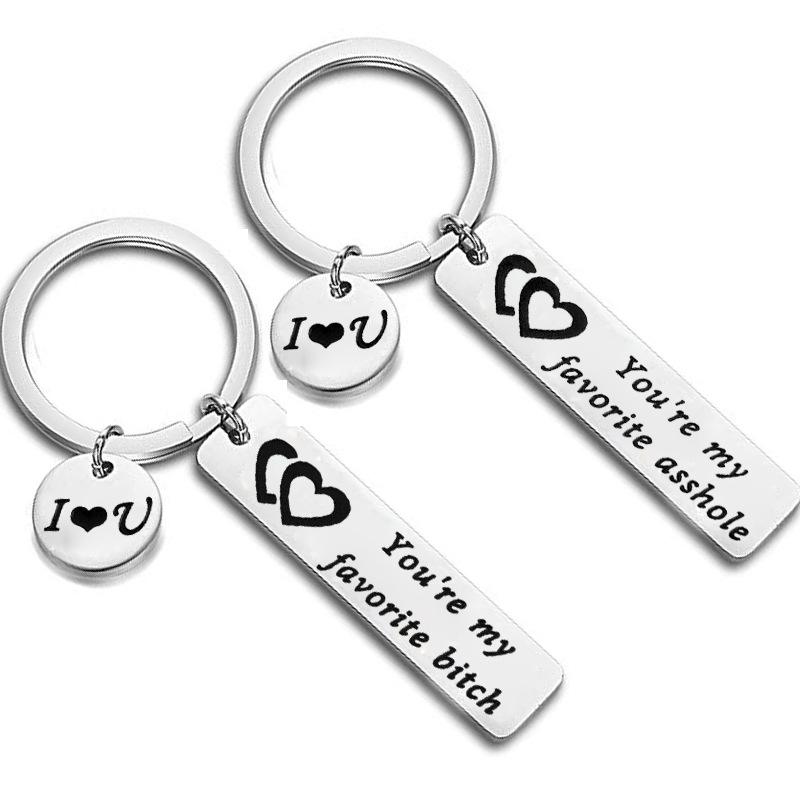 Keychains 2 Styles Pendant "you Are My Favorite Asshole" Letters Prints Rectangle Drop
Keychains 2 Styles Pendant "you Are My Favorite Asshole" Letters Prints Rectangle Drop