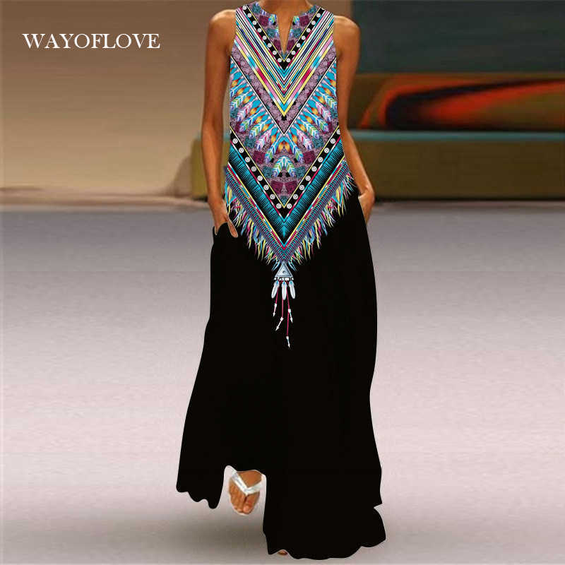 WAYOFLOVE Black Stripe Printed Beach Dress Robe Casual Plus Size Long Dresses Summer Woman Sleeveless Girl Maxi Dress Women 210602, Vlcq-59
WAYOFLOVE Black Stripe Printed Beach Dress Robe Casual Plus Size Long Dresses Summer Woman Sleeveless Girl Maxi Dress Women 210602, Vlcq-59