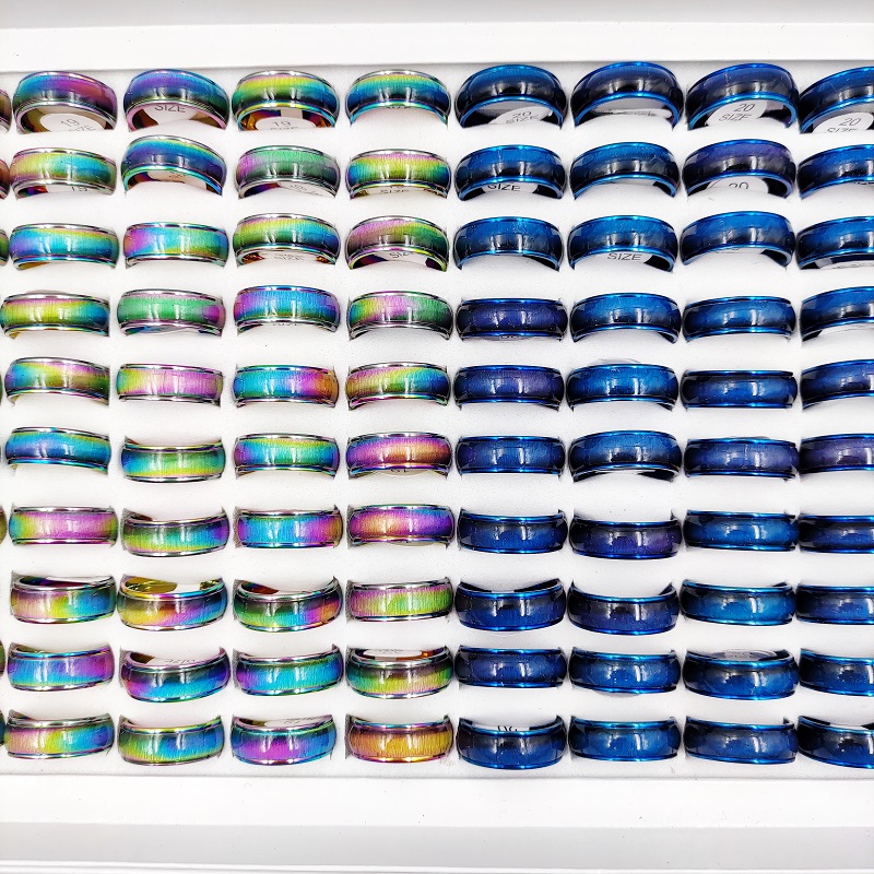 Wholesale 30pcs/Lot Stainless Steel Rings Opal Band Mixed Style for Women And Men Multicolored Blue Color Fashion Jewelry Party Gifts
Wholesale 30pcs/Lot Stainless Steel Rings Opal Band Mixed Style for Women And Men Multicolored Blue Color Fashion Jewelry Party Gifts