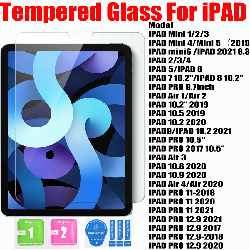9H 0.4MM Tempered Glass Screen Protector for IPAD PRO 12.9 2021 MINI 1 2 3 4 5 7.9inch 6 8.3 Ipad 2 3 4 5 6 7 8 9.7 10.2 AIR 1 2 3 4 10.5 10.8 10.9 IPAD PR0 11 2020
9H 0.4MM Tempered Glass Screen Protector for IPAD PRO 12.9 2021 MINI 1 2 3 4 5 7.9inch 6 8.3 Ipad 2 3 4 5 6 7 8 9.7 10.2 AIR 1 2 3 4 10.5 10.8 10.9 IPAD PR0 11 2020