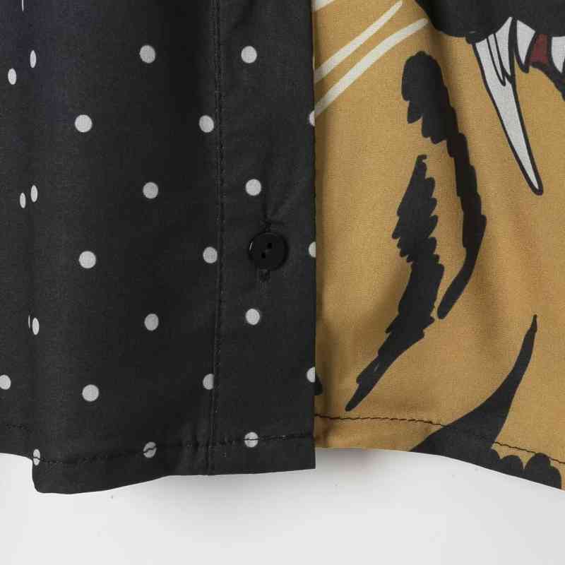 Women Dot Printing Splicing Shirts Female Nine Quarter Sleeve Blouses Casual Lady Loose Tops Blusas S8270 210430Z