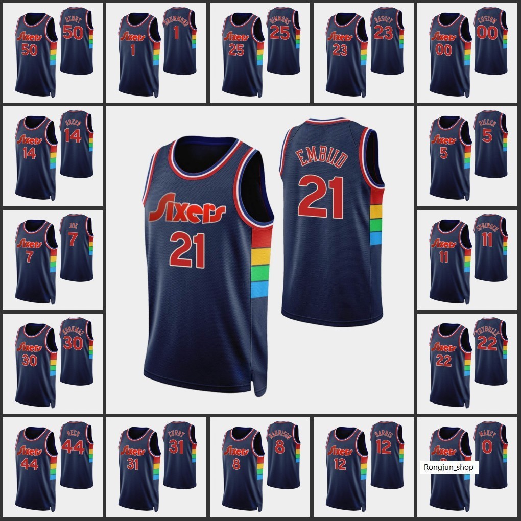 Philadelphia„76Ers„Men Shaquille Harrison Ben Simmons Joel Embiid Tobias Harris Tyrese Maxey Aaron Henry 75Th Anniversary Diamond