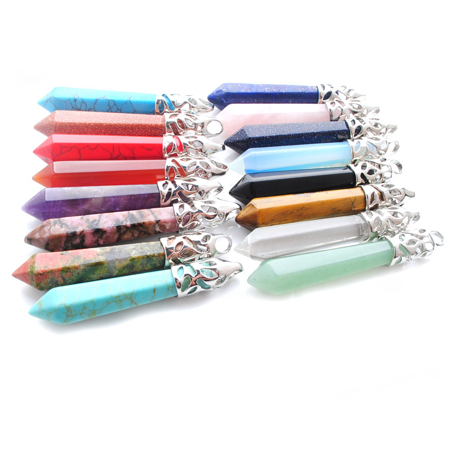 WOJIAER 10Pcs Hexagonal Prisms Pointed Pendant Reiki Chakra Natural Stone Crystal Opal Women Men Jewelry Spain Girl Gift DBN300
WOJIAER 10Pcs Hexagonal Prisms Pointed Pendant Reiki Chakra Natural Stone Crystal Opal Women Men Jewelry Spain Girl Gift DBN300