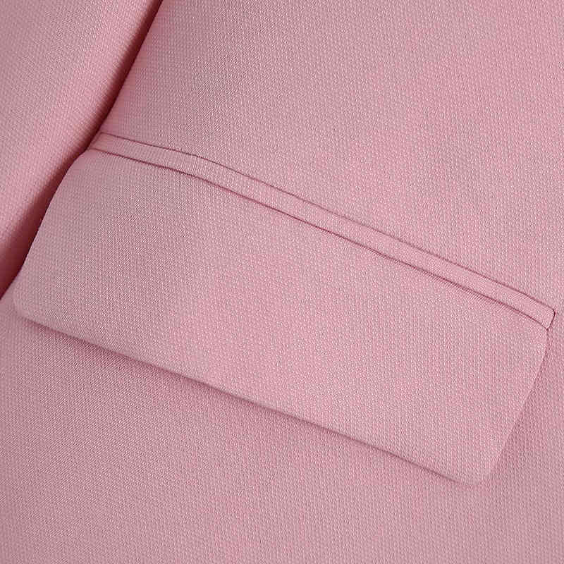 Women Fashion Double Breasted Loose Fitting Blazers Vintage Long Sleeve Pockets Female Outerwear Chic Veste Femme 210521