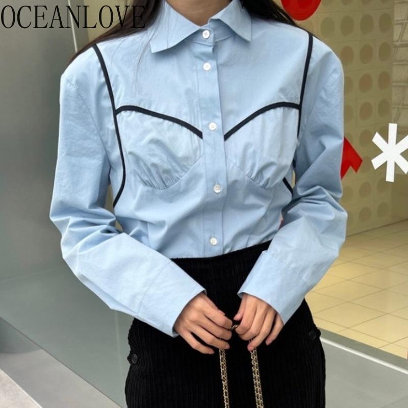 Women's Blouses & Shirts OCEANLOVE Women Casual Single Breasted Vintage Loose Korean Chic Temperament Tops Office Lady 2022 Blusas Mujer, White
Women's Blouses & Shirts OCEANLOVE Women Casual Single Breasted Vintage Loose Korean Chic Temperament Tops Office Lady 2022 Blusas Mujer, White