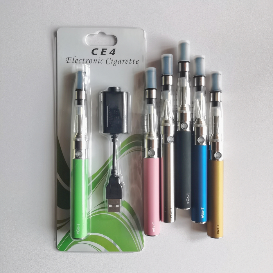 

EGO-T CE4 Clearomizer Electronic Cigarette Blister Starter Kit 650 900 1100mAh Battery POLing Exclusive Technology Atomizer E Cigar Vape Pen Kits Smoke Cig Pipes, Mixed color