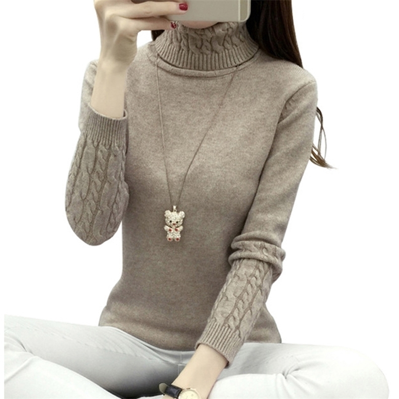 Thick Warm Women Turtleneck Winter Sweaters And Pullovers Knit Long Sleeve Cashmere Sweater Female Jumper 211007