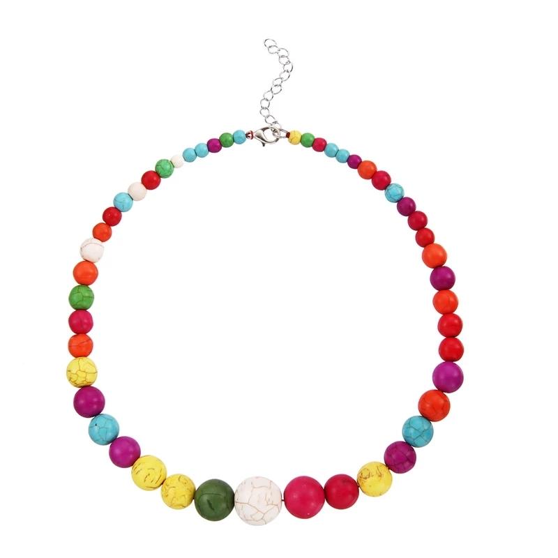 Chokers Bohemian Colorful Natural Turquoise Stone 4 Colors Necklaces For Women Round Shape Elegant Jewelry Accessories Girl Gift
Chokers Bohemian Colorful Natural Turquoise Stone 4 Colors Necklaces For Women Round Shape Elegant Jewelry Accessories Girl Gift