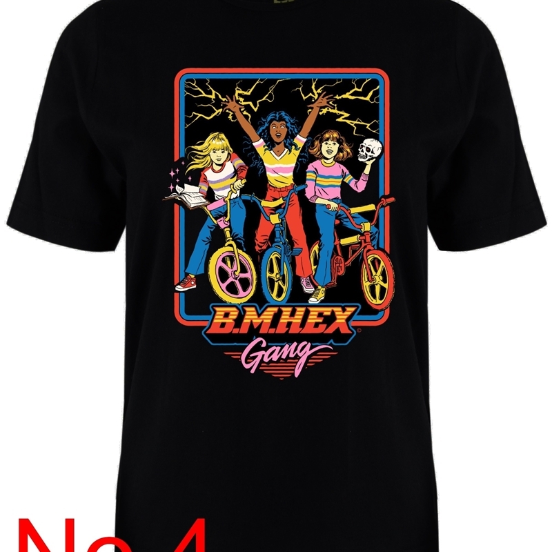 hahayule-JBH 1pcs Cool Fashion Demons Summer Women Men Funny Ringer T-Shirt Nostalgia Cute Black 210406