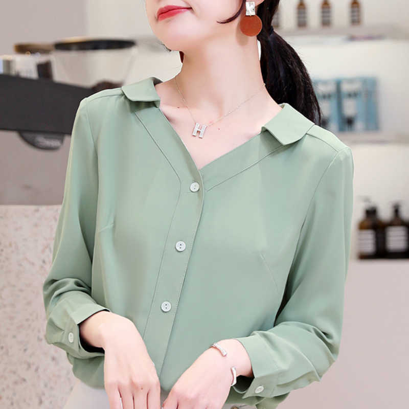 Long Sleeve Chiffon Blouse Women Shirts Blusas Mujer De Moda Solid V-neck Office Ladies Tops Womens Tops And Blouses C393 210602, Apricot
Long Sleeve Chiffon Blouse Women Shirts Blusas Mujer De Moda Solid V-neck Office Ladies Tops Womens Tops And Blouses C393 210602, Apricot