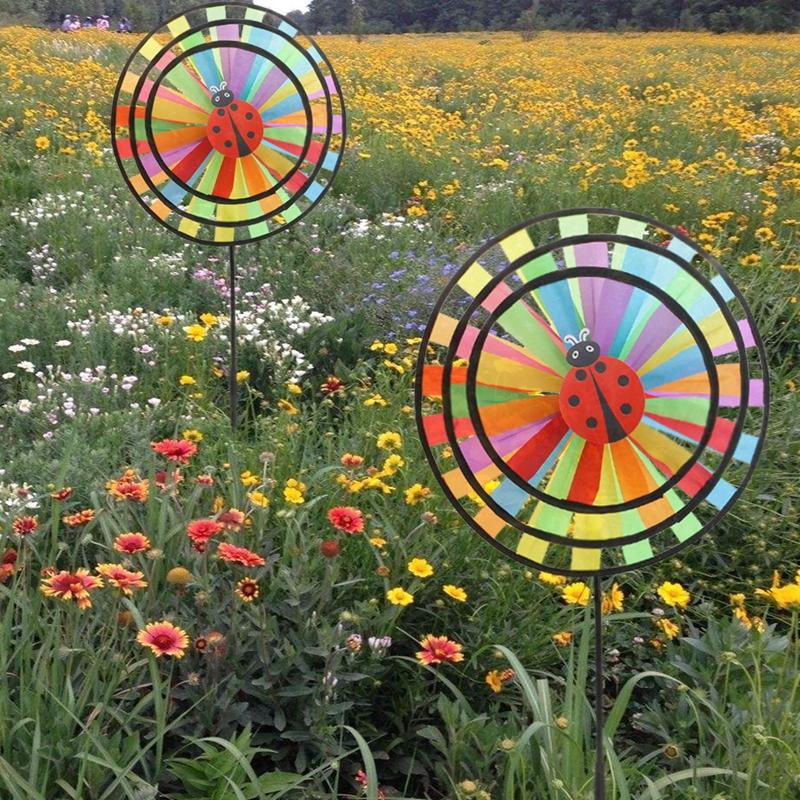 Colorful Rainbow Triple Wheel Wind Spinner Windmill Garden Yard Outdoor Decor Party Favor 
Colorful Rainbow Triple Wheel Wind Spinner Windmill Garden Yard Outdoor Decor Party Favor