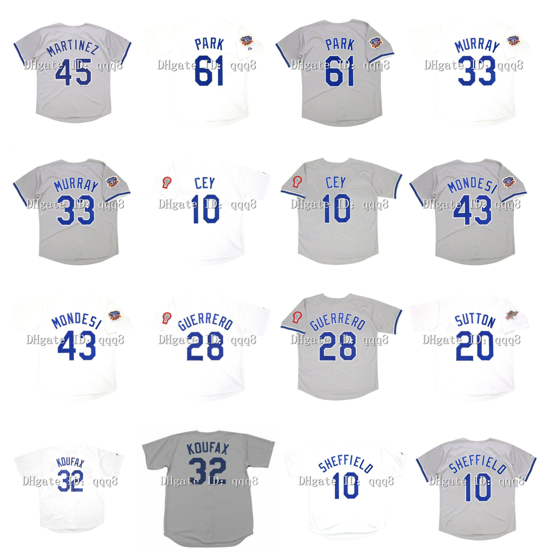 1981 Retro Chan Ho Park Jersey 32 Sandy Koufax 45 Pedro Martinez 33 Eddie Murray 10 Ron Cey 43 Raul Mondesi Pedro Guerrero Don Sutton Sheffield Vintage Baseball Jerseys, As pic
1981 Retro Chan Ho Park Jersey 32 Sandy Koufax 45 Pedro Martinez 33 Eddie Murray 10 Ron Cey 43 Raul Mondesi Pedro Guerrero Don Sutton Sheffield Vintage Baseball Jerseys, As pic