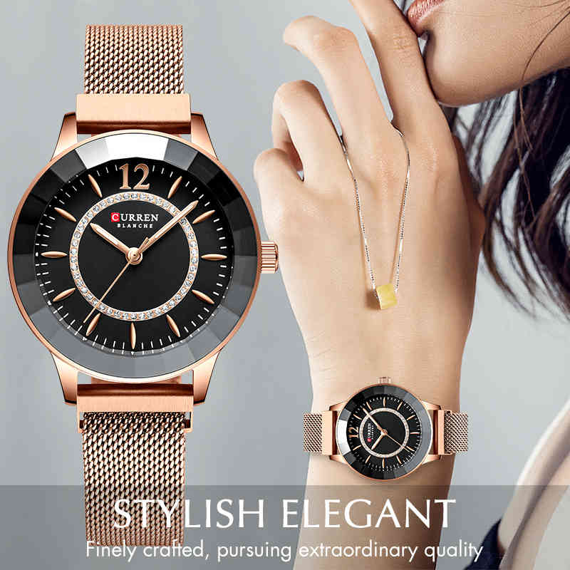 CURREN Womens Fashion Quartz Watch Stylish Design Watches Women Stainless Steel Girl Clock Female Luxury Reloj Mujer 210517, Rose gold black
CURREN Womens Fashion Quartz Watch Stylish Design Watches Women Stainless Steel Girl Clock Female Luxury Reloj Mujer 210517, Rose gold black