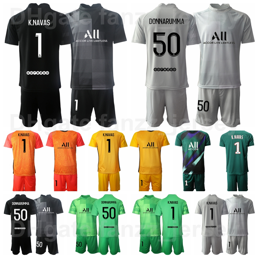 Men Goalkeeper Soccer GK 50 Gianluigi Donnarumma Jersey Set Goalie 1 Keylor Navas 16 Sergio Rico Nicolas Douchez Alphonse Areola Football Shirt Kits Uniform BaLi, Orange 
Men Goalkeeper Soccer GK 50 Gianluigi Donnarumma Jersey Set Goalie 1 Keylor Navas 16 Sergio Rico Nicolas Douchez Alphonse Areola Football Shirt Kits Uniform BaLi, Orange
