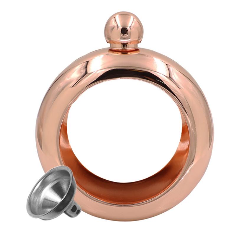 Hip Flasks Fashion Stainless Steel Bracelet Flask Ring With Funnel 3.5 Oz/100 Ml Travel Wine For Whiskey Drinkware Pocket Bottle
Hip Flasks Fashion Stainless Steel Bracelet Flask Ring With Funnel 3.5 Oz/100 Ml Travel Wine For Whiskey Drinkware Pocket Bottle