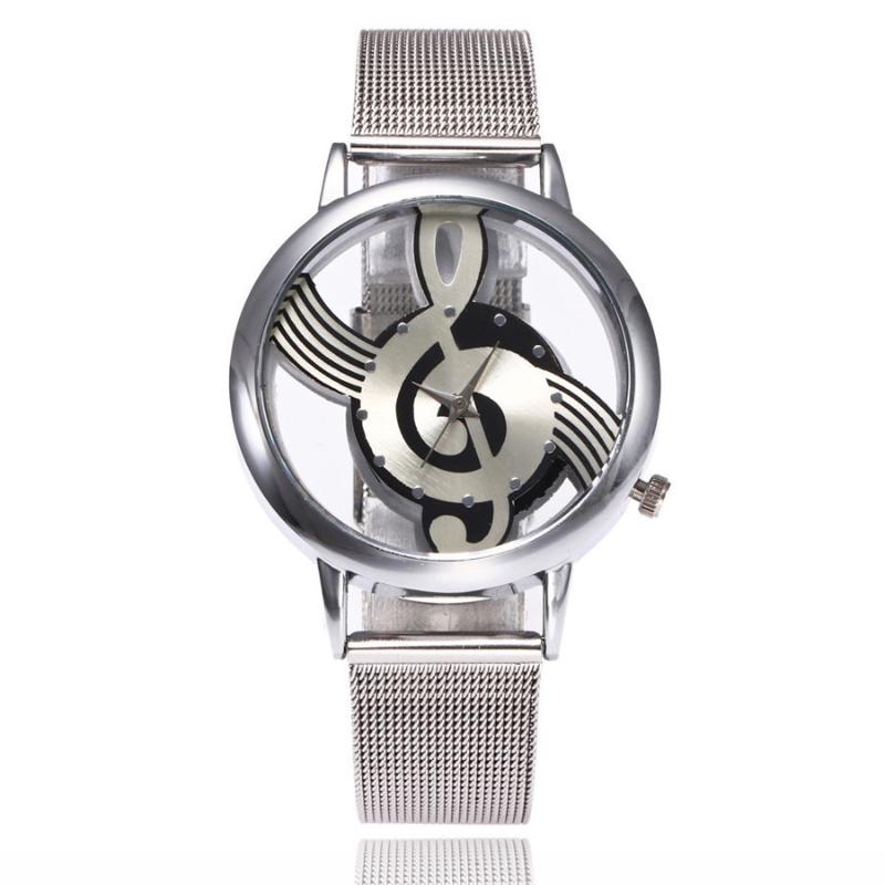 Wristwatches 2021 Brand Fashion Hollow Music Note Notation Watch Stainless Steel Quartz Wrist For Men Women Silver Mesh Watches, Mesh strap
Wristwatches 2021 Brand Fashion Hollow Music Note Notation Watch Stainless Steel Quartz Wrist For Men Women Silver Mesh Watches, Mesh strap