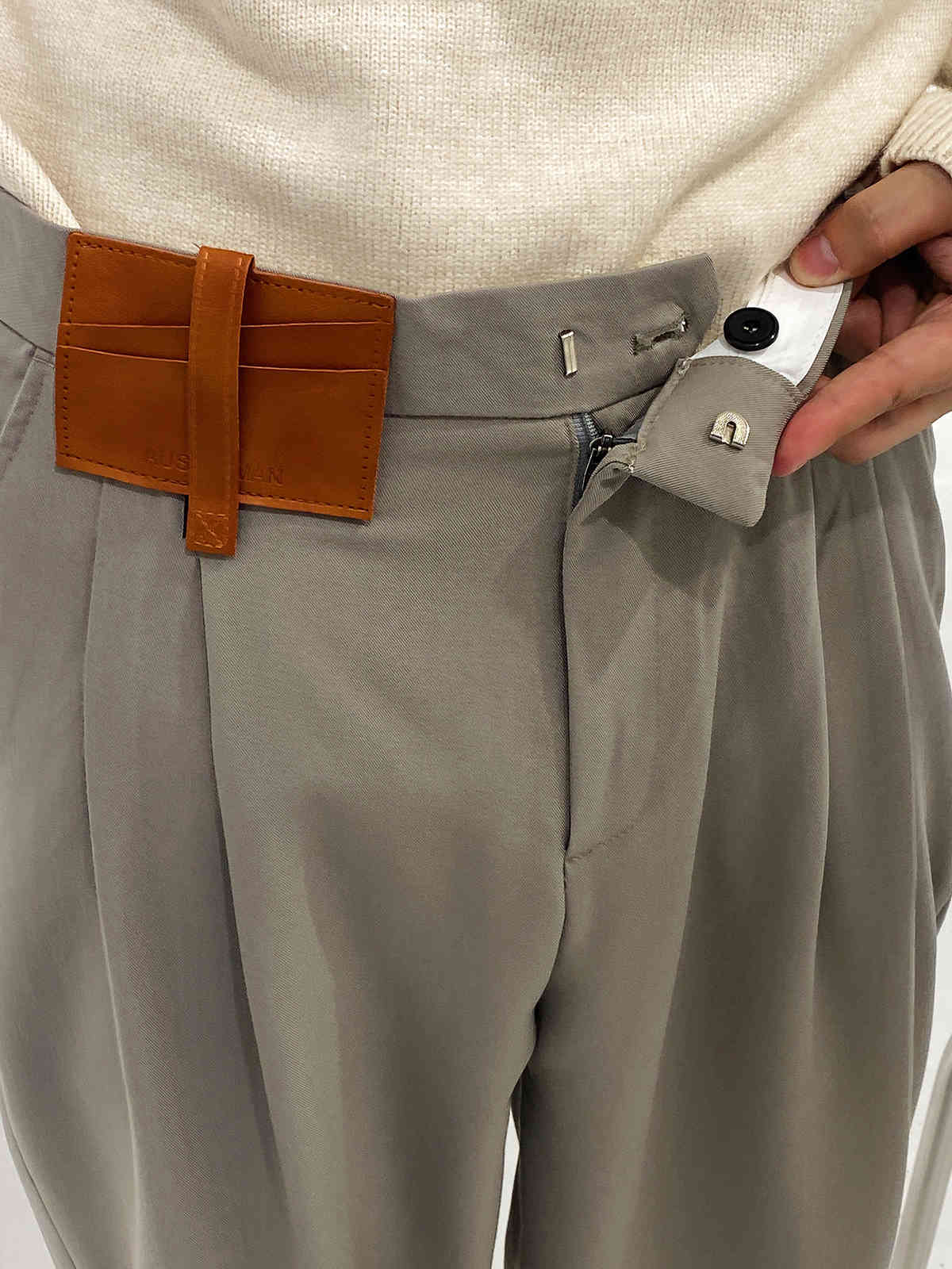 IEFB Men's Loose Color Block Pathcowrk High Waist Slim Casual Suit Pants Black Gray Wide Leg Front Folded Trouser Male 9Y5098 210524