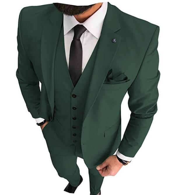 2021 Classic Wedding Tuxedos For Men Suit Navy Blue Custom Male Clothes Business Costume Slim fit Casual Design (Jacket+Vest+Pants) Prom Suits