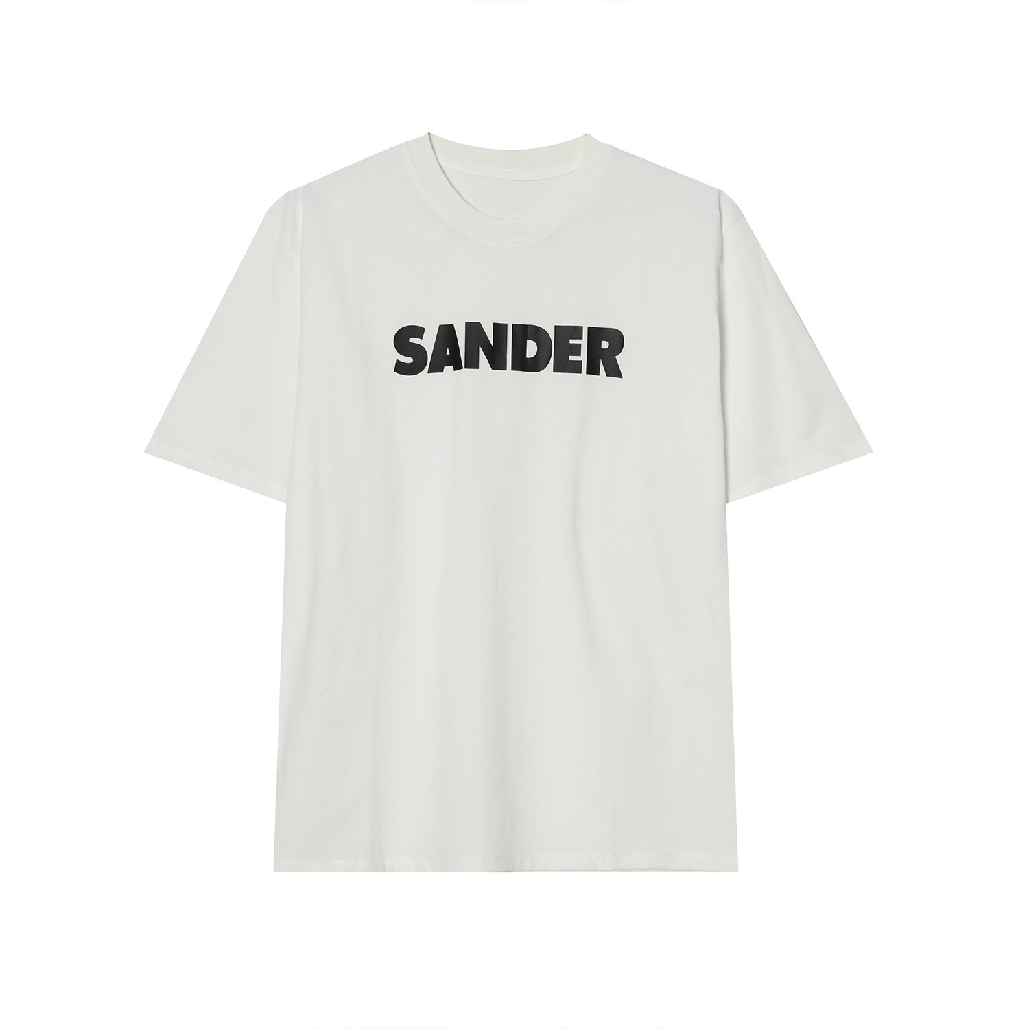 IEFB Summer Letter Printed Short Sleeve White T-shirt Men's Simple Loose Black Causal Round Collar Tee Top 9Y7337 210524