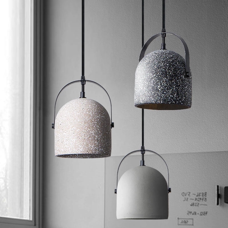 Postmodern Cement Cord Pendant Lights Dining Room Lamp Creative Simple Handwork Droplight E27 6w Led Lighting Fixture