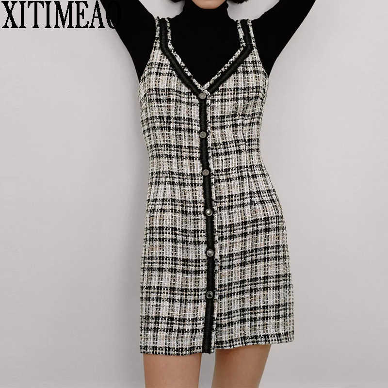 Za Women Sexy Suspenders Low Chest V Neck Short Woolen Slim Suspender Skirt Party Mini XITIMEAO 210604, As picture
Za Women Sexy Suspenders Low Chest V Neck Short Woolen Slim Suspender Skirt Party Mini XITIMEAO 210604, As picture