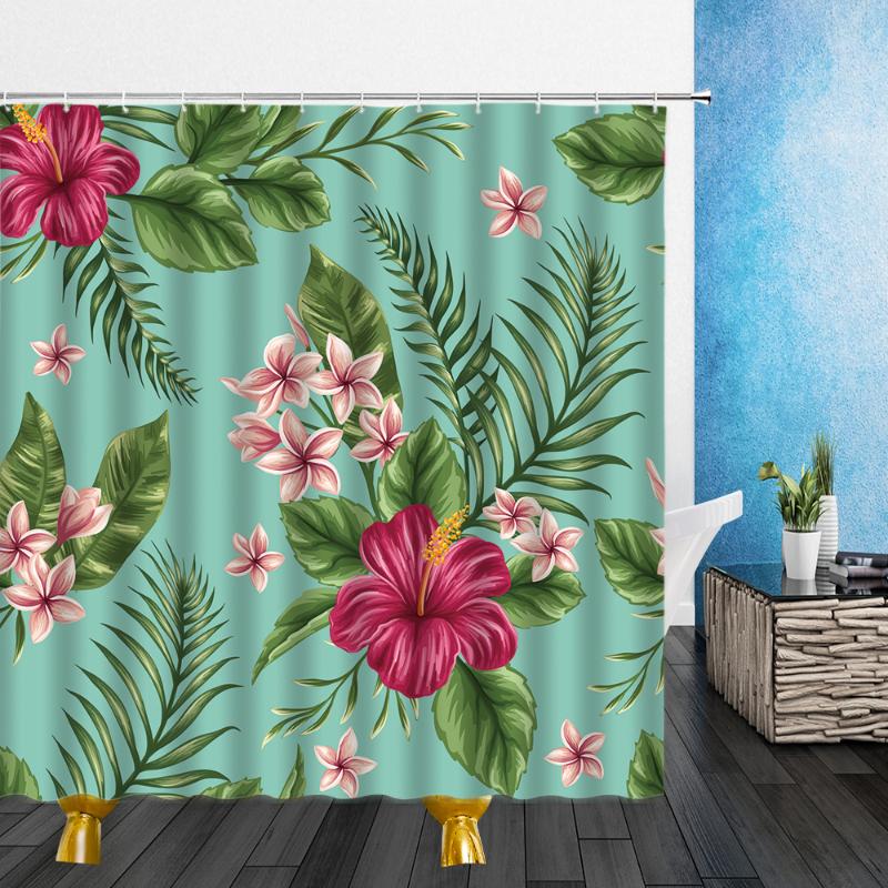 Shower Curtains Cartoons Tropical Plant Flowers Green Leaf Pattern 3D Print Waterproof Cloth Bathroom Decor Curtain With Hooks
Shower Curtains Cartoons Tropical Plant Flowers Green Leaf Pattern 3D Print Waterproof Cloth Bathroom Decor Curtain With Hooks