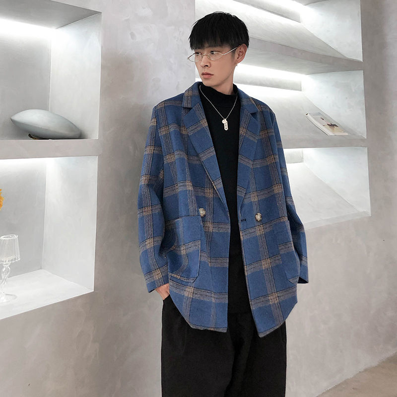 Menswear Fashion Plaid Woolen Blazer 2021 New Loose Notched Double Breasted Long Sleeve Thick Suit Jacket Autumn Winter, White;black
Menswear Fashion Plaid Woolen Blazer 2021 New Loose Notched Double Breasted Long Sleeve Thick Suit Jacket Autumn Winter, White;black