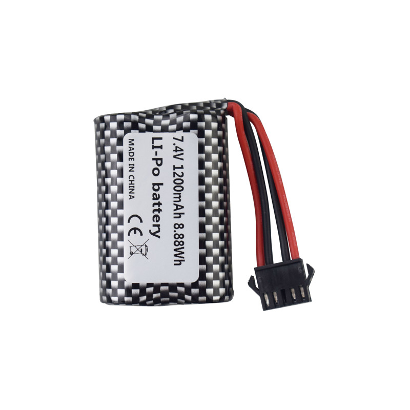 2PCS 74V 1200mAh Lithium Battery For R208 R308 2008 R206 RC Boat Battery High Speed Speedboat Ship Model Accessories