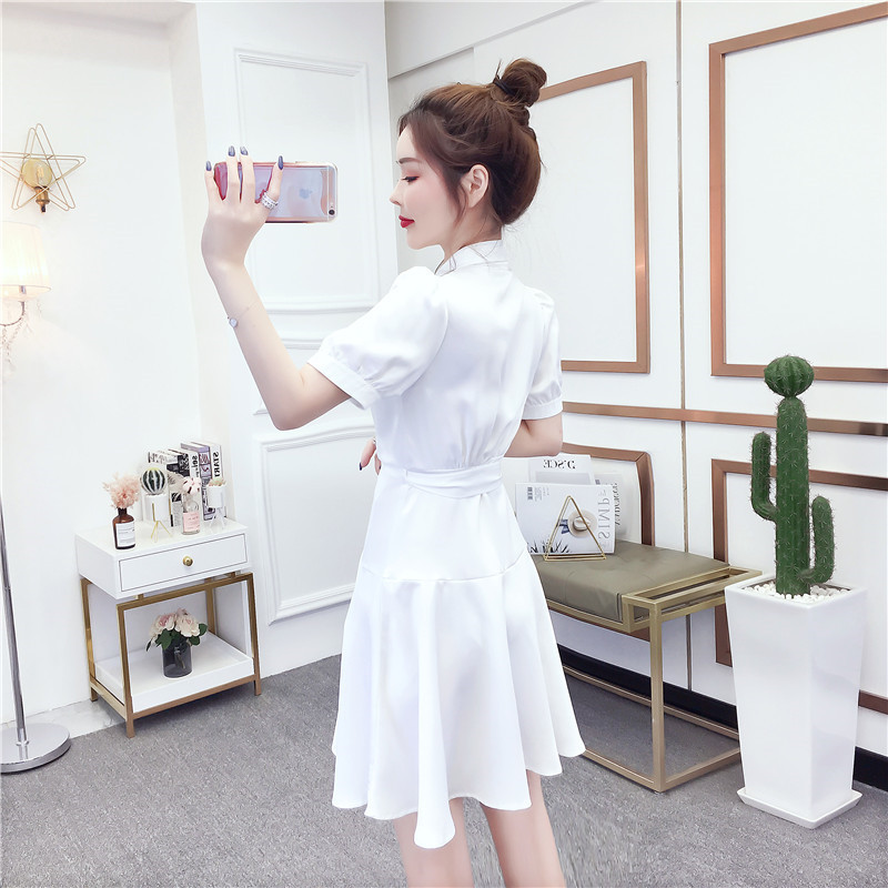 Women Summer Sexy V-Neck Mini Wrap Dress Fashion Elegant High Waisted Sashes Boho Ruffles Beach Short Vestidos 210519