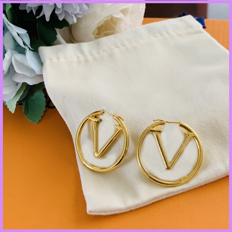 New Women Fashion Earrings Gold Round Crystal Earring Designer Jewelry Ladies Ear Studs For Party Lovers Gifts High Quality Nice D2111103F от DHgate WW