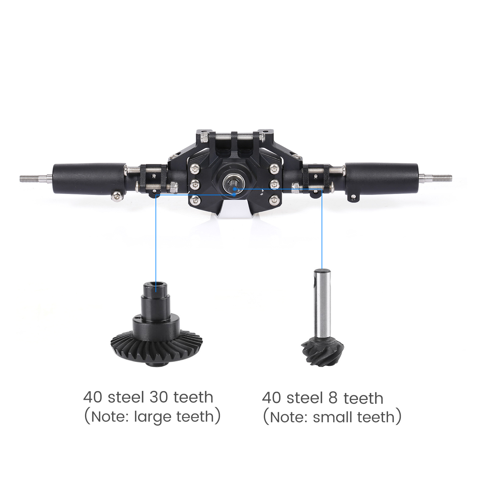 Aluminum Alloy Front & Rear Bridge Axle Replacement for 1/10 RC Crawler Car Axial SCX10 II 90046 90047 RGT 86100 Car RC Parts, Black
Aluminum Alloy Front & Rear Bridge Axle Replacement for 1/10 RC Crawler Car Axial SCX10 II 90046 90047 RGT 86100 Car RC Parts, Black