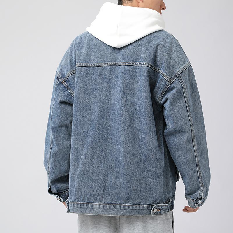 Fashion Jeans Cotton 2021 Jackets Men's Loose Outsidewear Spring Autumn Korean Coats Vintage Streetwear Denim Casual Tops