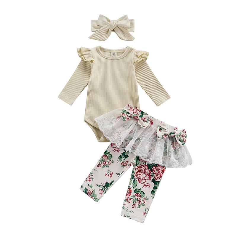Clothing Sets 0-12M Cute Born Baby Girl Long Sleeve Cotton Bodysuit Tops Lace Skirted Floral Pant Headband 3PCS Set, White
Clothing Sets 0-12M Cute Born Baby Girl Long Sleeve Cotton Bodysuit Tops Lace Skirted Floral Pant Headband 3PCS Set, White