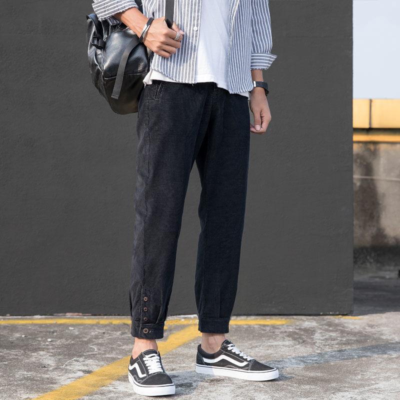 Spring/summer 2021 Thin 9-point Stretch Men's Pants Loose Casual Harem Youth Leggings