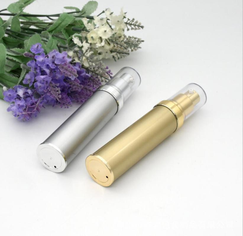 Gold/silver Airless Plastic Bottle For Lotion Emulsion Serum Foundation Hyaluronic Toner Whitening Liquid Skin Care Packing Storage Bottles