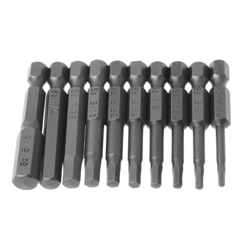 10-piece Magnetic Hexagon Screwdriver Bit S2 Staal 1/4 Inch Hex Shank Screwdriver Drivers Set 50 mm