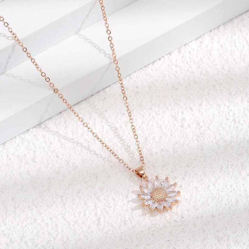 Chains Pendant Necklace Sun Flower Inlaid Zircon For Ladies Unique Exquisite Engagement Birthday Gift
Chains Pendant Necklace Sun Flower Inlaid Zircon For Ladies Unique Exquisite Engagement Birthday Gift