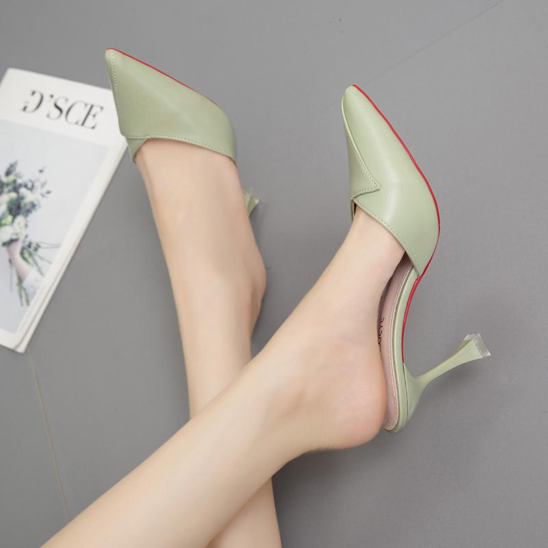 Slippers Pointed Half Women Summer 2021 Fashion Stiletto Sandals High Heels Pure Color Women's Shoes In Baotou, Black 6cm
Slippers Pointed Half Women Summer 2021 Fashion Stiletto Sandals High Heels Pure Color Women's Shoes In Baotou, Black 6cm