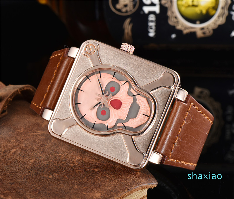 Luxury men's fashion designer dial cool skull pattern casual watch men's gift high-end military watch, Slivery;brown
Luxury men's fashion designer dial cool skull pattern casual watch men's gift high-end military watch, Slivery;brown