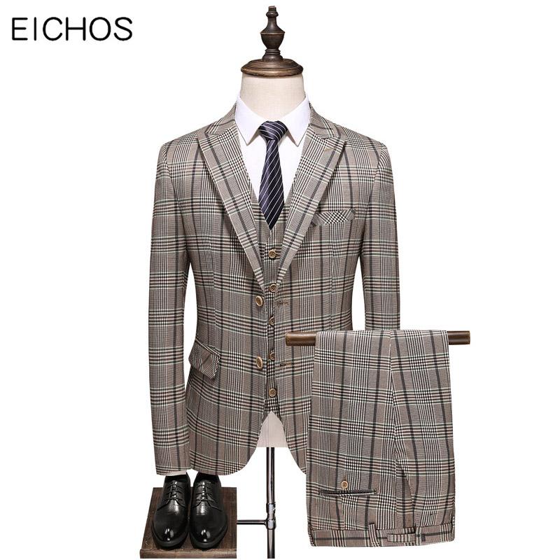 Men' Suits & Blazers Boutique Plaid Groom Wedding For Men Slim Three-piece Fashion Office Party Costume Mariage Homme, 2033
Men' Suits & Blazers Boutique Plaid Groom Wedding For Men Slim Three-piece Fashion Office Party Costume Mariage Homme, 2033