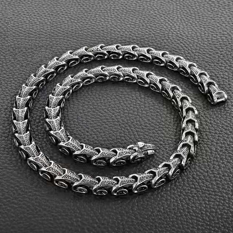 Chains 7.5-24'' Length Punk Vintage Men Viking Dragon Jewelry Hiphop 316L Stainless Steel 2 Kind Wear Method Chain Necklace Bracelet
Chains 7.5-24'' Length Punk Vintage Men Viking Dragon Jewelry Hiphop 316L Stainless Steel 2 Kind Wear Method Chain Necklace Bracelet