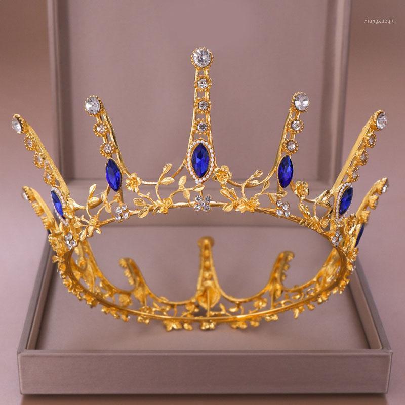 Hair Clips & Barrettes Baroque Crown Deep Blue Crystal Golden Plated Tiara Bride Full Circle Hairband Wedding Accessories LB, Golden;silver
Hair Clips & Barrettes Baroque Crown Deep Blue Crystal Golden Plated Tiara Bride Full Circle Hairband Wedding Accessories LB, Golden;silver