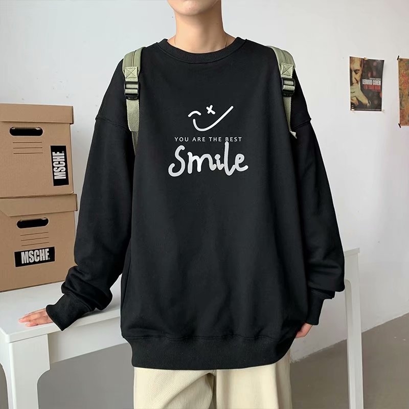 Spring and autumn men's round neck trend middle school students' long sleeves with loose print bottoming shirt thin sweater men, To j-tw2019 black
Spring and autumn men's round neck trend middle school students' long sleeves with loose print bottoming shirt thin sweater men, To j-tw2019 black
