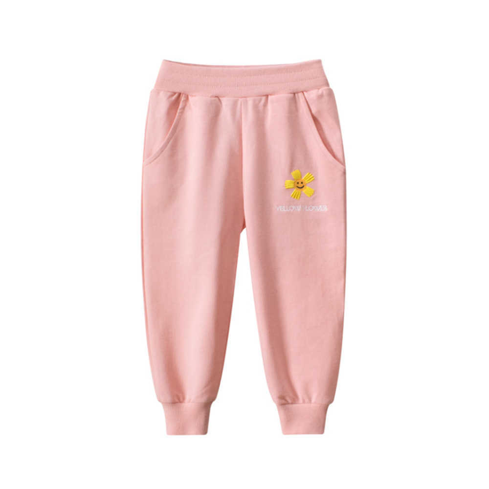 Mudkingdom Girls Jogger Sweatpants Fashion Daisy Flower Elastic Waist Trousers for 210615