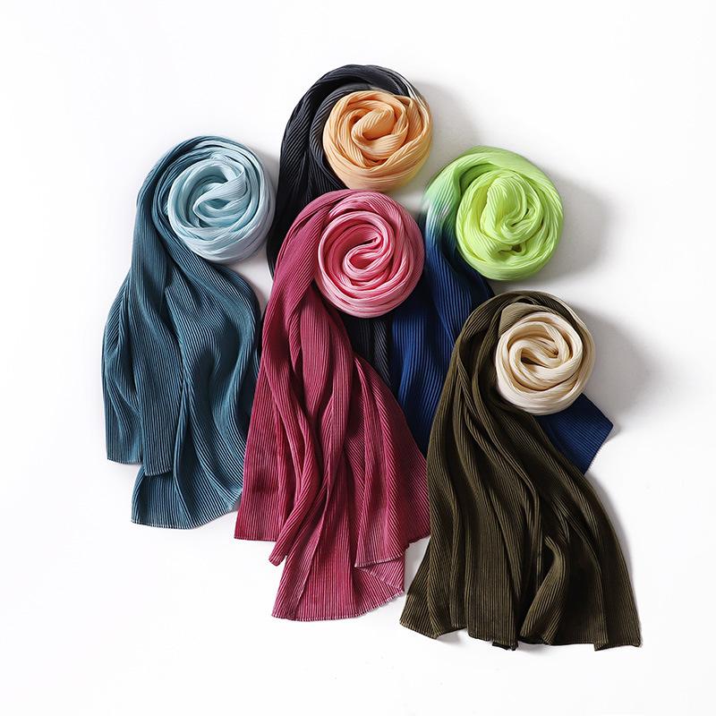 Scarves Style Printed Gradient Silk Scarf Pearl Chiffon Wrinkled Gauze Malaysia Travel Turban Four Seasons Go Shopping
Scarves Style Printed Gradient Silk Scarf Pearl Chiffon Wrinkled Gauze Malaysia Travel Turban Four Seasons Go Shopping