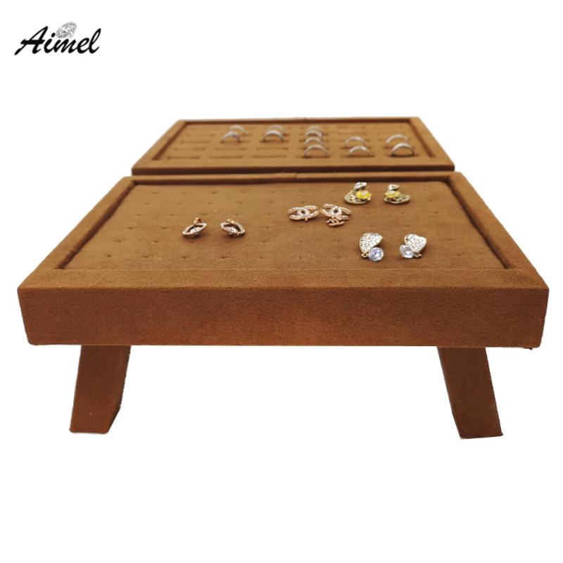 Jewelry Pouches, Bags Brown Velvet Ring Display Stand Bench Style Large Capacity Storage Organizer Tray Cufflinks Showcase
Jewelry Pouches, Bags Brown Velvet Ring Display Stand Bench Style Large Capacity Storage Organizer Tray Cufflinks Showcase