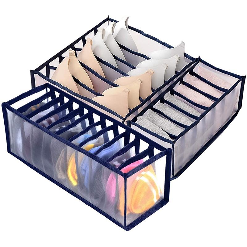 Underwear Drawer Organizer Set -Foldable For Clothes, Socks, And Bras (Navy) Storage Drawers
Underwear Drawer Organizer Set -Foldable For Clothes, Socks, And Bras (Navy) Storage Drawers