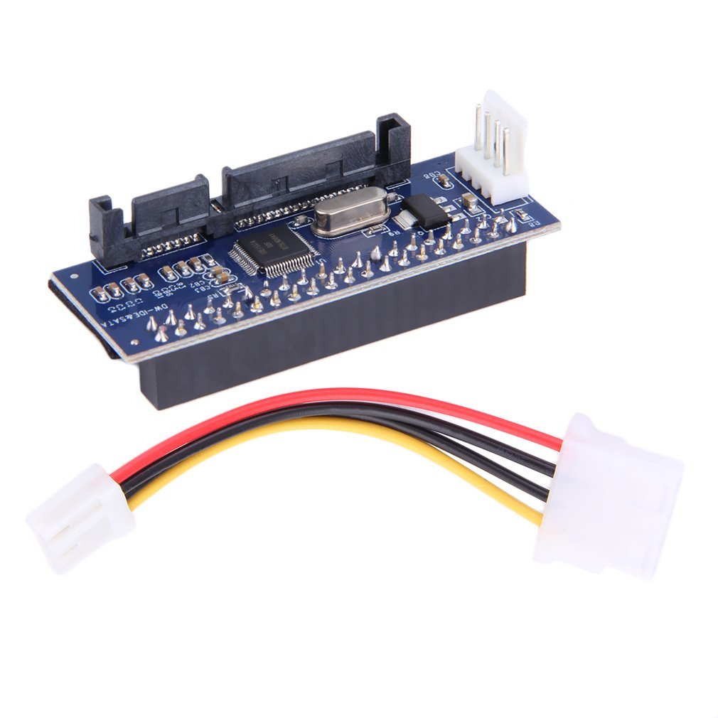 3.5 Hdd Ide/Pata vers Sata convertisseur ajouter une carte adaptée pour disque dur Ide 40 broches, DVD Brander Om Sata 7pin systèmes de données